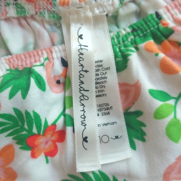 NEW girls Flamingo Floral Romper & Hair Scrunchie - Picture 5 of 5